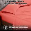 Standard Pillowcases 300-Thread Long-Staple Combed Cotton Sateen, 2-Piece Set, White(Coral)