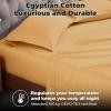 Standard Pillowcases 300-Thread Long-Staple Combed Cotton Sateen, 2-Piece Set, White(Gold)
