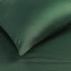 Standard Pillowcases 300-Thread Long-Staple Combed Cotton Sateen, 2-Piece Set, White(Hunter Green)