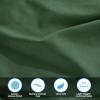 Standard Pillowcases 300-Thread Long-Staple Combed Cotton Sateen, 2-Piece Set, White(Hunter Green)