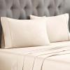 Standard Pillowcases 300-Thread Long-Staple Combed Cotton Sateen, 2-Piece Set, White(Ivory)