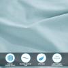 Standard Pillowcases 300-Thread Long-Staple Combed Cotton Sateen, 2-Piece Set, White(Light Blue)