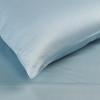 Standard Pillowcases 300-Thread Long-Staple Combed Cotton Sateen, 2-Piece Set, White(Light Blue)
