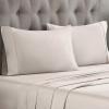 Standard Pillowcases 300-Thread Long-Staple Combed Cotton Sateen, 2-Piece Set, White(Light Grey)