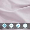 Standard Pillowcases 300-Thread Long-Staple Combed Cotton Sateen, 2-Piece Set, White(Lilac)