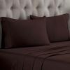 Standard Pillowcases 300-Thread Long-Staple Combed Cotton Sateen, 2-Piece Set, White(Mocha)