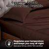 Standard Pillowcases 300-Thread Long-Staple Combed Cotton Sateen, 2-Piece Set, White(Mocha)