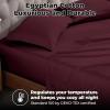 Standard Pillowcases 300-Thread Long-Staple Combed Cotton Sateen, 2-Piece Set, White(Plum)