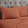 Standard Pillowcases 300-Thread Long-Staple Combed Cotton Sateen, 2-Piece Set, White(Pumpkin)