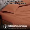Standard Pillowcases 300-Thread Long-Staple Combed Cotton Sateen, 2-Piece Set, White(Pumpkin)