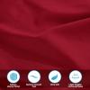 Standard Pillowcases 300-Thread Long-Staple Combed Cotton Sateen, 2-Piece Set, White(Red)