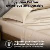 Standard Pillowcases 300-Thread Long-Staple Combed Cotton Sateen, 2-Piece Set, White(Tan)