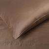 Standard Pillowcases 300-Thread Long-Staple Combed Cotton Sateen, 2-Piece Set, White(Taupe)