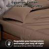 Standard Pillowcases 300-Thread Long-Staple Combed Cotton Sateen, 2-Piece Set, White(Taupe)