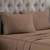 Standard Pillowcases 300-Thread Long-Staple Combed Cotton Sateen, 2-Piece Set, White(Taupe)