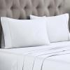 Standard Pillowcases 300-Thread Long-Staple Combed Cotton Sateen, 2-Piece Set, White(White)