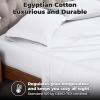 Standard Pillowcases 300-Thread Long-Staple Combed Cotton Sateen, 2-Piece Set, White(White)