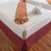 Superior 100% Brushed Microfiber Pleated Bed Skirt, Queen, Chrome(Burgundy)
