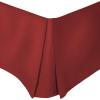 Superior 100% Brushed Microfiber Pleated Bed Skirt, Queen, Chrome(Burgundy)