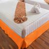 Superior 100% Brushed Microfiber Pleated Bed Skirt, Queen, Chrome(Orange)