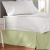Superior 100% Brushed Microfiber Pleated Bed Skirt, Queen, Chrome(Sage)