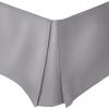 Superior 100% Brushed Microfiber Pleated Bed Skirt, Queen, Chrome(Silver)