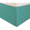 Superior 100% Brushed Microfiber Pleated Bed Skirt, Queen, Chrome(Teal)