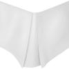 Superior 100% Brushed Microfiber Pleated Bed Skirt, Queen, Chrome(White)