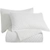 Superior 100% Cotton Velvet Quilt, 1 Lightweight Breathable Coverlet, Luxury Home Decor, Comfy Home Essential Bedding, Cotton Fill, Geometric Aesthetic, Karina Collection, Throw Size, White(White)