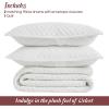 Superior 100% Cotton Velvet Quilt, 1 Lightweight Breathable Coverlet, Luxury Home Decor, Comfy Home Essential Bedding, Cotton Fill, Geometric Aesthetic, Karina Collection, Throw Size, White(White)