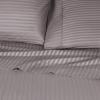 Superior 100% Egyptian Cotton 300 Thread Count Striped Bed Sheet Set, 1 Elastic Deep Pocket Fitted Sheet, 1 Flat Sheet, 2 Pillowcases, Soft Bedding, Sateen Weave, Hunter Green, Queen(Grey)