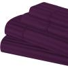Superior 100% Egyptian Cotton 300 Thread Count Striped Bed Sheet Set, 1 Elastic Deep Pocket Fitted Sheet, 1 Flat Sheet, 2 Pillowcases, Soft Bedding, Sateen Weave, Hunter Green, Queen(Plum)