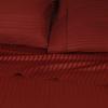 Superior 100% Egyptian Cotton 300 Thread Count Striped Bed Sheet Set, 1 Elastic Deep Pocket Fitted Sheet, 1 Flat Sheet, 2 Pillowcases, Soft Bedding, Sateen Weave, Hunter Green, Queen(Burgundy)