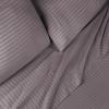 Superior 100% Egyptian Cotton 300 Thread Count Striped Bed Sheet Set, 1 Elastic Deep Pocket Fitted Sheet, 1 Flat Sheet, 2 Pillowcases, Soft Bedding, Sateen Weave, Hunter Green, Queen(Grey)