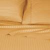 Superior 100% Egyptian Cotton 300 Thread Count Striped Bed Sheet Set, 1 Elastic Deep Pocket Fitted Sheet, 1 Flat Sheet, 2 Pillowcases, Soft Bedding, Sateen Weave, Hunter Green, Queen(Gold)