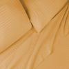 Superior 100% Egyptian Cotton 300 Thread Count Striped Bed Sheet Set, 1 Elastic Deep Pocket Fitted Sheet, 1 Flat Sheet, 2 Pillowcases, Soft Bedding, Sateen Weave, Hunter Green, Queen(Gold)