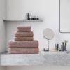 Superior 100% Egyptian Cotton 500 GSM 6 Piece Towel Set, 2 Face, 2 Hand, 2 Towels, Ideal For Bathroom, Kitchen or Beach, Quick Dry, Jacquard and Solid, Mid-Weight, Coral(Fig)