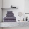 Superior 100% Egyptian Cotton 500 GSM 6 Piece Towel Set, 2 Face, 2 Hand, 2 Towels, Ideal For Bathroom, Kitchen or Beach, Quick Dry, Jacquard and Solid, Mid-Weight, Coral(Lilac)
