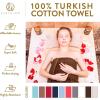 Superior 100% Egyptian Cotton 500 GSM 6 Piece Towel Set, 2 Face, 2 Hand, 2 Towels, Ideal For Bathroom, Kitchen or Beach, Quick Dry, Jacquard and Solid, Mid-Weight, Coral(Navy Blue)