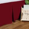 Superior 100% Premium Combed Cotton, Bed Skirt with 15″ Drop, Classic Pleated Sides and Split Corners to Accommodate Bed Posts, Red – King(Burgundy)