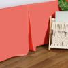 Superior 100% Premium Combed Cotton, Bed Skirt with 15″ Drop, Classic Pleated Sides and Split Corners to Accommodate Bed Posts, Red – King(Coral)