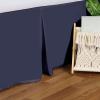 Superior 100% Premium Combed Cotton, Bed Skirt with 15″ Drop, Classic Pleated Sides and Split Corners to Accommodate Bed Posts, Red – King(Navy Blue)