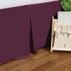 Superior 100% Premium Combed Cotton, Bed Skirt with 15″ Drop, Classic Pleated Sides and Split Corners to Accommodate Bed Posts, Red – King(Plum)