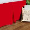Superior 100% Premium Combed Cotton, Bed Skirt with 15″ Drop, Classic Pleated Sides and Split Corners to Accommodate Bed Posts, Red – King(Red)