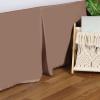 Superior 100% Premium Combed Cotton, Bed Skirt with 15″ Drop, Classic Pleated Sides and Split Corners to Accommodate Bed Posts, Red – King(Taupe)