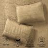 Superior 100% Silk Pick Stitch 3-Piece Quilt Set, 1 Medium Weight All-Season Coverlet, 2 Pillow Shams, Luxury Sets, Handmade Comfy Home Bedding, Cotton Fill, Bella Collection, Queen Size, Light Brown(Light Brown)
