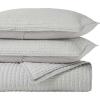 Superior 100% Silk Pick Stitch 3-Piece Quilt Set, 1 Medium Weight All-Season Coverlet, 2 Pillow Shams, Luxury Sets, Handmade Comfy Home Bedding, Cotton Fill, Bella Collection, Queen Size, Light Brown(Silver)