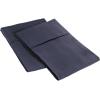 Superior 1502 Series Premium Quality Microfiber Pillowcase Set, Standard, Silver(Navy Blue)