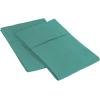 Superior 1502 Series Premium Quality Microfiber Pillowcase Set, Standard, Silver(Teal)