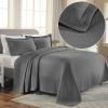 Superior 2 Piece Solitaire Cotton Bedspread Set, Home Bed Decor, Decorative Bed Spread, 1 Pillow Sham, Medium Weight Blanket, Matelasse Coverlet Bedding, Textured Quilted Pattern, Twin, Taupe(Grey – Z)